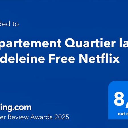 Appartement Quartier La Madeleine Free Netflix Paris Exterior foto